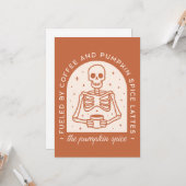 Von Kaffee und Pumpkinspülung gespeist Karte (Vorderseite/Rückseite Beispiel)