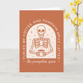 Von Kaffee und Pumpkinspülung gespeist Karte (Gelbe Blume)