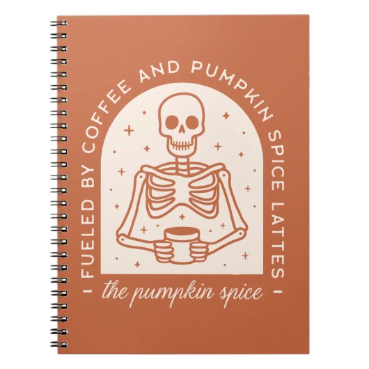 Von Kaffee und Pumpkinspülung gespeist Notizblock (Vorderseite)