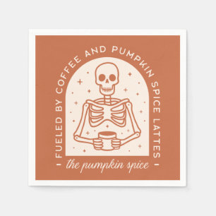 Von Kaffee und Pumpkinspülung gespeist Serviette