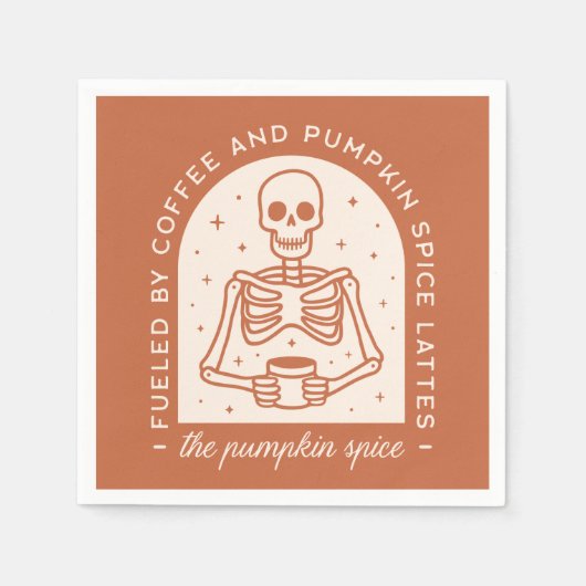 Von Kaffee und Pumpkinspülung gespeist Serviette (Vorderseite)