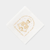 Von Kaffee und Pumpkinspülung gespeist Servietten Mit Folie (Rechts)