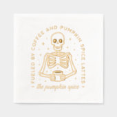 Von Kaffee und Pumpkinspülung gespeist Servietten Mit Folie (Vorderseite)