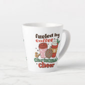 Von Kaffee und Weihnachts-Cheer gespeist Latte Tas Milchtasse (Rechte Ecke)
