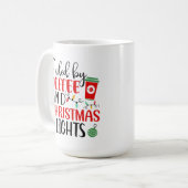 Von Kaffee und Weihnachtsbeleuchtung gespeist Kaffeetasse (Vorderseite Links)