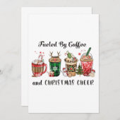 Von Kaffee und Weihnachtsgeschenk gespeist Dankeskarte (Vorne/Hinten)