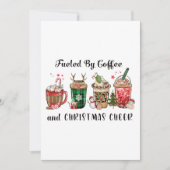 Von Kaffee und Weihnachtsgeschenk gespeist Einladung (Vorderseite)