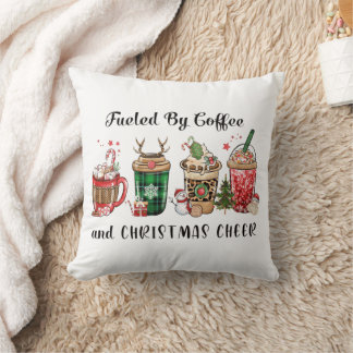 Von Kaffee und Weihnachtsgeschenk gespeist Kissen