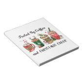 Von Kaffee und Weihnachtsgeschenk gespeist Notizblock (angewinkelt)
