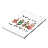 Von Kaffee und Weihnachtsgeschenk gespeist Notizblock (Rotiert)