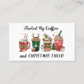 Von Kaffee und Weihnachtsgeschenk gespeist Visitenkarte (Rückseite)