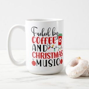 Von Kaffee und Weihnachtsmusik gespeist Kaffeetasse