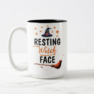 Von Kaffee und Zaubern gespeist   Hexchy Fall Zweifarbige Tasse