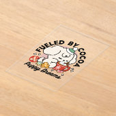 Von Kakao und Welpenträumen angetrieben - Niedlich Acryleinladungen (Ablage )