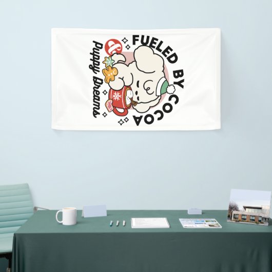 Von Kakao und Welpenträumen angetrieben - Niedlich Banner (Messeveranstaltung)