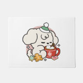 Von Kakao und Welpenträumen angetrieben - Niedlich Fußmatte (Vorderseite)