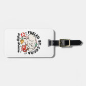 Von Kakao und Welpenträumen angetrieben - Niedlich Gepäckanhänger (Vorderseite horizontal)