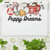 Von Kakao und Welpenträumen angetrieben - Niedlich Geschirrtuch (Gefaltet)