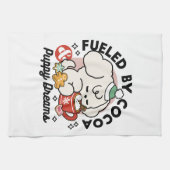 Von Kakao und Welpenträumen angetrieben - Niedlich Geschirrtuch (Horizontal)