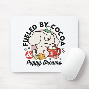 Von Kakao und Welpenträumen angetrieben - Niedlich Mousepad