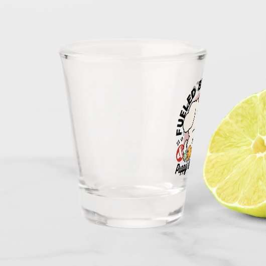 Von Kakao und Welpenträumen angetrieben - Niedlich Schnapsglas (Links)