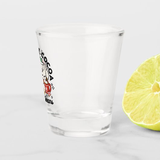 Von Kakao und Welpenträumen angetrieben - Niedlich Schnapsglas (Rechts)