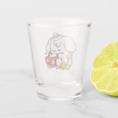Von Kakao und Welpenträumen angetrieben - Niedlich Schnapsglas (Rückseite)