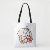 Von Kakao und Welpenträumen angetrieben - Niedlich Tasche (Vorderseite)