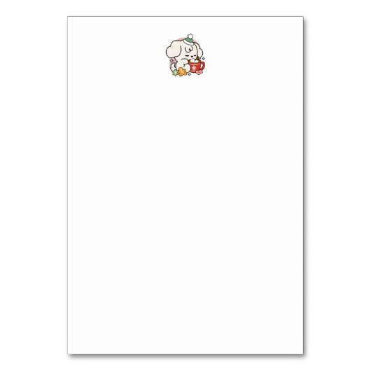 Von Kakao und Welpenträumen angetrieben - Niedlich Tischnummer (Rückseite)