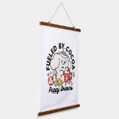 Von Kakao und Welpenträumen angetrieben - Niedlich Wandteppich Mit Holzrahmen (Gewinkelt)