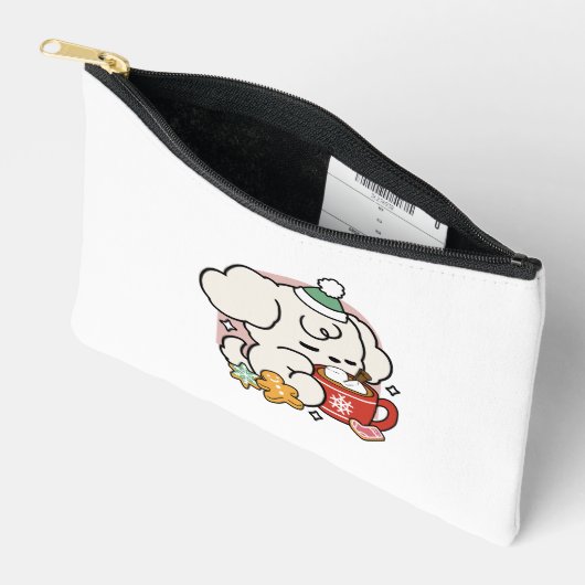 Von Kakao und Welpenträumen angetrieben - Niedlich Zubehörtasche (Offen)