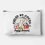 Von Kakao und Welpenträumen angetrieben - Niedlich Zubehörtasche (Rückseite)