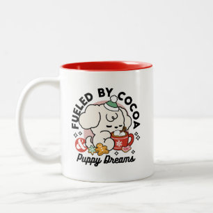 Von Kakao und Welpenträumen angetrieben - Niedlich Zweifarbige Tasse