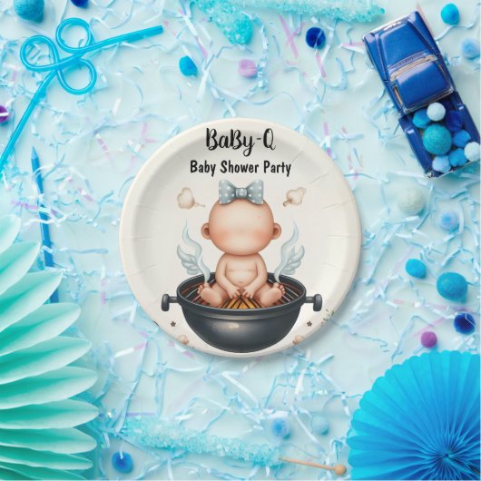 Von Kariert Babyq Fun Food Steak Beef Grillen Baby Pappteller (Party)