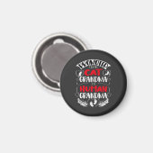 Von Katze Oma zum menschlichen Oma befördert Magnet (Vorderseite/Rückseite)