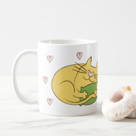 Von Katzen gezüchtete soziale Distanzierung Kaffeetasse