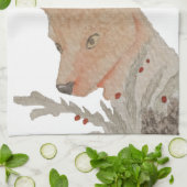 Von Kids Grandma Grandparent Christmas Fox Geschirrtuch (Gefaltet)