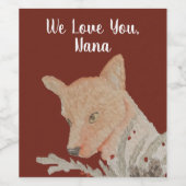 Von Kindern Oma Grandparent Festivals Fox Weinetikett (Einzelnes Label)