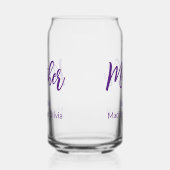 Von Kindernamen geliebte Mutter Lila Skript Dosenglas (Rechts)