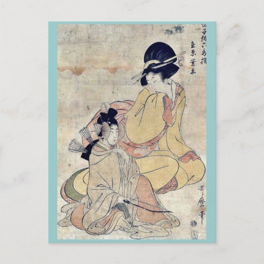 von Kitagawa, Utamaro Ukiyo-e. Postkarte (Vorderseite)