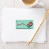 Von klebrig - Retro-Glaskugeln auf See Adressaufkleber (Insitu)