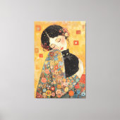 von Klimt Inspiriert Frauen und Katze Leinwanddruck (Vorderseite)