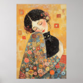 von Klimt Inspiriert Frauen und Katze Poster (Vorne)