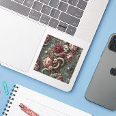 Von Knochen und Rebe – Gotischer Viktorianismus Aufkleber (Laptop mit iPhone)