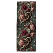 von Knochen und Wein - gotisch Viktorianisch Geschenktüte Für Weinflaschen (Rückseite)