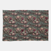 von Knochen und Wein - gotisch Viktorianisch Geschirrtuch (Horizontal)