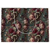 von Knochen und Wein - gotisch Viktorianisch Große Geschenktüte (Rückseite)