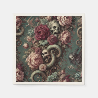 von Knochen und Wein - gotisch Viktorianisch Serviette