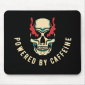Von Koffein angetrieben - Schädelenergie Mousepad (Vorne)