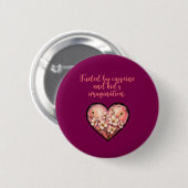 Von Koffein getriebene Kinderfantasie Mama Design Button (Vorne & Hinten)